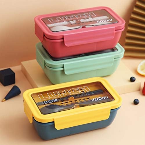 1100ml portabil sănătos prânz cutie alimentare container cuptor cu microunde prânz Bento cutii Lunchbox cu tacâmuri Z-2020-8-17