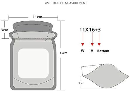 20buc Stand Up clar fata Cork Mason Jar model fermoar sac plastic Ziplock Husă portabil sticla forma alimentare conservarea