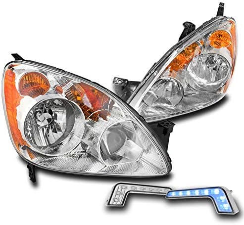 Zmautoparts înlocuire faruri faruri crom cu 6.25 albastru LED DRL lumini pentru 2005-2006 Honda CR-V CRV
