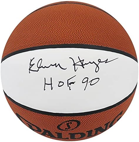 Elvin Hayes a semnat Spalding White Panou NBA Baschet W/HOF'90 - baschet autografat
