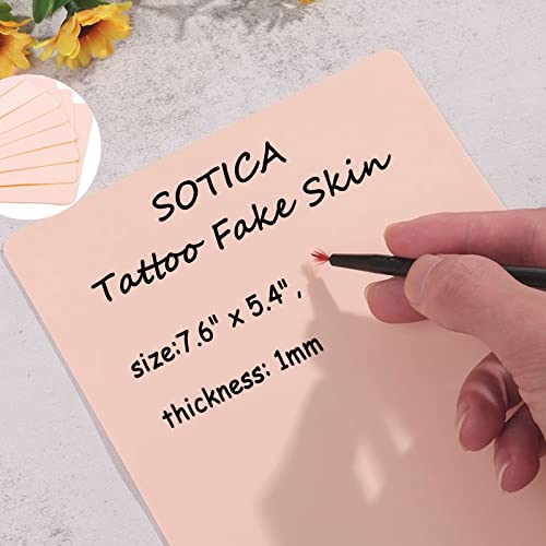 SOTICA Tattoo Practice Skins și Tattoo Transfer Papers,15buc Tattoo Skin Tattoo Fake Skin 25 buc Tattoo Stencil Papers pentru