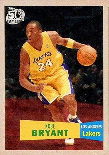 Kobe Bryant 2007 2008 Topps Basketball Retro 1957 1958 Seria de variații Card 24 Afișarea acestei vedete din Los Angeles Lakers