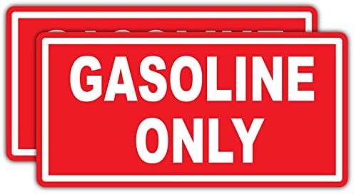 Benzină numai de decalare de vinil | Autocolant | Etichetați eticheta ușă cu gaz cu combustibil rezistent la intemperii