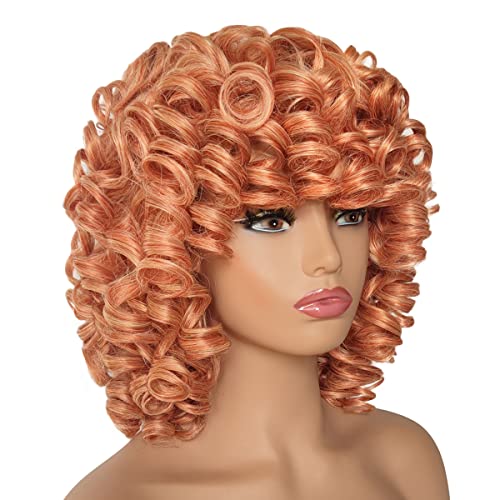 CQW peruci cret pentru Femei negre peruca cret peruca cret cu breton moale peruca cret mare naturale drăguț rezistente la căldură