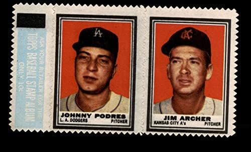 1962 Topps Johnny Podres/Jim Archer Ex