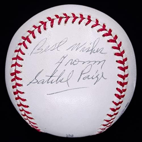 Incredible Satchel Paige Single Baseball HOF D.1982 JSA LOA - Baseballs autografate