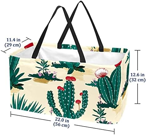 Plant Plant în ghiveci Cactus model reutilizabil pentru magazin alimentar reutilizabil Bag de tip pliabil Coș de spălat coș
