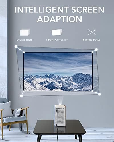 1080p FHD Projector 4K Smart Projector Smart Projector Netflix-Licensed & 4K HDMI Cable 6,6ft