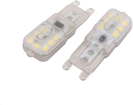 X-DREE 2 buc 220v 3w G9 14 LED-uri SMD2835 LED lampă Epistar Alb Rece W capac Transparent (2 Unidades 220V 3w G9 14 LED-uri