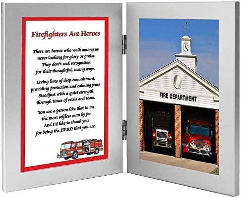 Cadou de pompieri, poezie erou în cadru Onorarea pompierului tău preferat, adaugă o fotografie de 4x6 inch