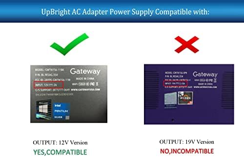 Upbright [listat UL] 12V Adapter AC/DC Compatibil cu Gateway GWTN156-11 GWTN156-11BK BL.9ESAG.354 GWTN156-11BL