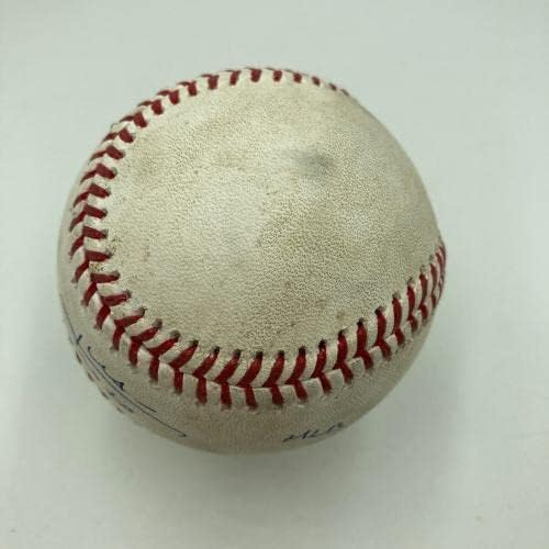 Juan Soto MLB Debut 20 mai 2018 Joc semnat folosit de baseball MLB și JSA Coa Mint 9 - MLB Game Autographed Baseballs a folosit