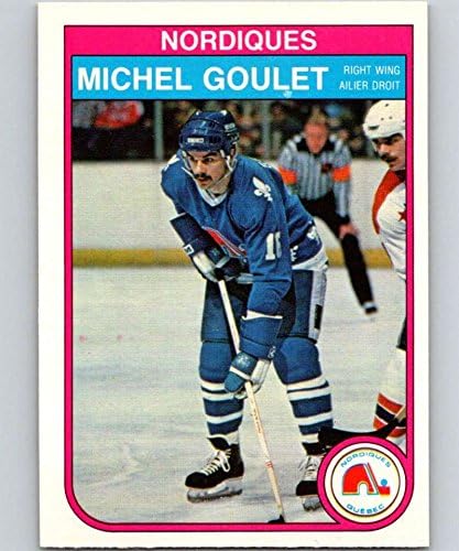 1982-83 Hockey O-Pee-Chee 284 Michel Goulet Quebec Nordiques oficial NHL OPC Card de tranzacționare