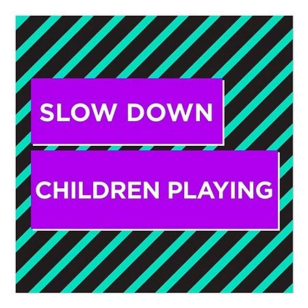 CGSIGNLAB | Încetinește copiii care se joacă -Modern Block Window Window | 24 x24