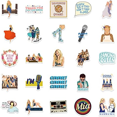 American Stage Show Stickers Mamma Mia Stickers 50pcs laptop Reward Motivational Stickers pentru sticla de apa, Skateboard,frigider,