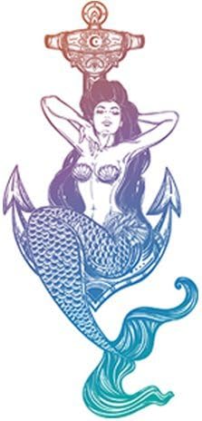 EW Designs sexy Vintage Pin Up Mermaid desen animat-Pastel Ombre vinil Decal autocolant bara de protecție