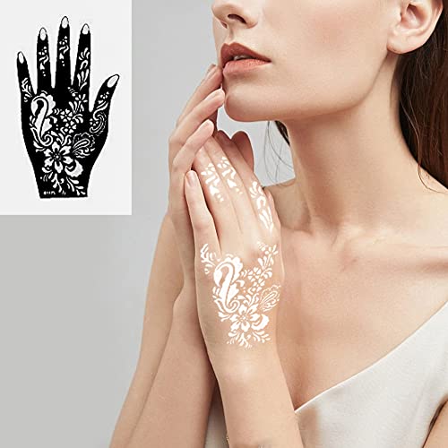 20 de foi de henna stencils glitter tatuaj kit 191pcs arabă tatuaj temporar stencils autocolante pentru vopsea pentru corp