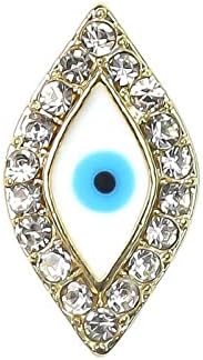 3D Nail Charms, 10buc Devil Eye Nail Art strasuri strălucitoare ochi forma Nail Art aliaj diamant cristal bijuterii pietre pentru DIY Nail Art Decor Design și bijuterii de luare