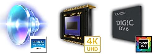 Canon XA60 Professional UHD 4K video, memorie de 128 GB, microfon video cu pușcă, lumină video LED, suport flash, filtre, lentile, caz și multe altele