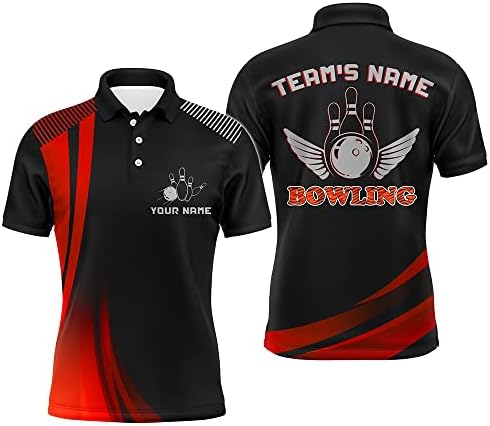 Cămașă de bowling personalizată Pionamzioz pentru bărbați, cămașă de bowling polo cu nume, bărbați bowers Jersey Bowling League