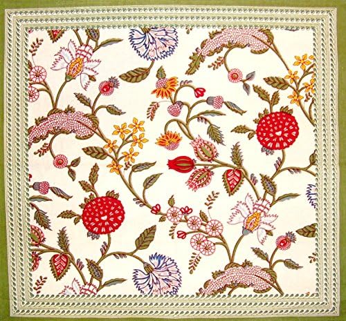 Șervețel de masă de bumbac floral de casă de casă 18 x 18 multi -color
