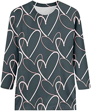 Femei Love Heart Hanorac Sweat Tricou Valentines Love Heart Letter Print Hankeershirt Pullover Tops Bluză