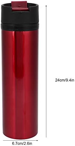 Sticlă de apă Jerliflyer, 360 ml din oțel inoxidabil de 360 ​​ml ceașcă de cafea portabilă Insulată fără scurgeri Cană termo