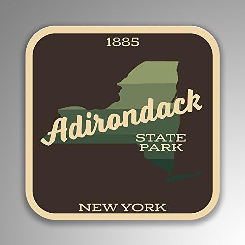 JMM Industries Adirondack State Park New York vinil Decal autocolant retro Vintage Look 2-Pack 4-inch de 4-inch calitate premium UV protecție laminat SPS403