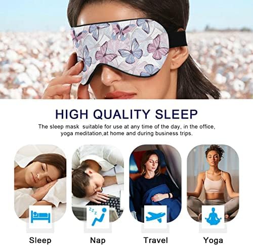 Masca de ochi de somn respirabil drăguț, senzație de somn pentru a se odihni de vară, elastică conturată cu ochiul pentru femei
