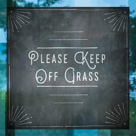 Cgsignlab | Vă rugăm să păstrați iarba -colț de căcișuri Fereastra Window | 24 x24
