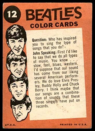 1964 Topps 12 John, Ringo și Paul VG