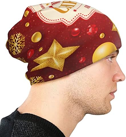 Crăciun stele femei Pălării Casual Beanie, Fulg De Nea adult fără margini capace în aer liber, tricotate pălărie pentru petrecere,