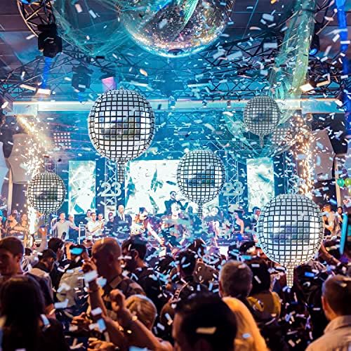 C baloane cu bilă de discotecă Crystal Lemon-22-inch disco Balloon Set pentru nunți, petreceri, dușuri de mireasă, evenimente-baloane