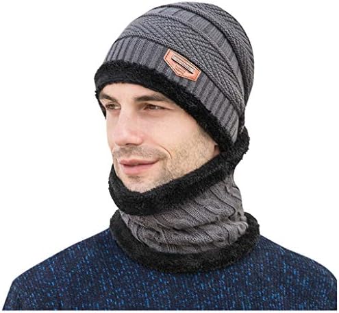 Pălării de modă de iarnă pentru bărbați, femei, copii, plus pălării tricotate cu eșarfă caldă de catifea