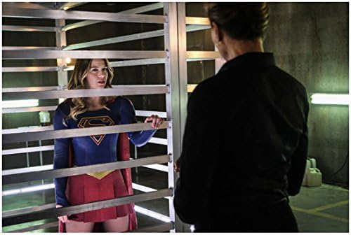 Melissa Benoist 8 inch x 10 inch Fotografie Supergirl vorbind cu Brenda Strong de la celulă Pose 2 KN