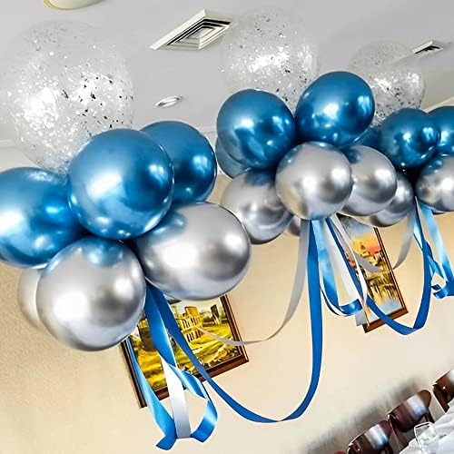 JOYYPOP metalic Albastru Baloane 100 buc 12 inch crom Royal albastru Latex baloane pentru ziua de nastere nunta Baby duș Absolvire decoratiuni