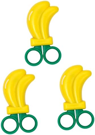 Foarfece pentru foarfece pentru copii Coheali Foarfece 3pcs mini foarfece de siguranță foarfecă banană formă în formă de fir în formă