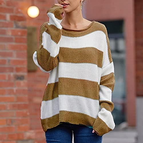 Pulovere pulovere pentru femei Temperament gât rotund liber contractat patchwork pulover pulover pulovere pulovere