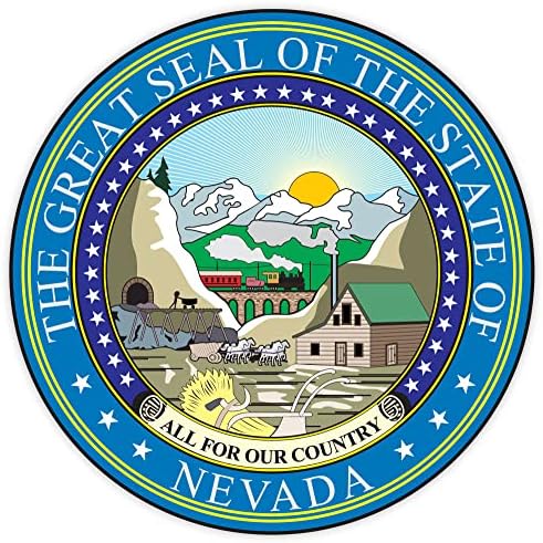 NEVADA STATE SEAL SEAL DECAL 4 X 4