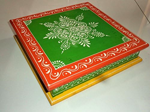 Triveni Art & Crafts Incredible Indian Arrafturi din lemn pictat manual Fructe uscate cu cutie