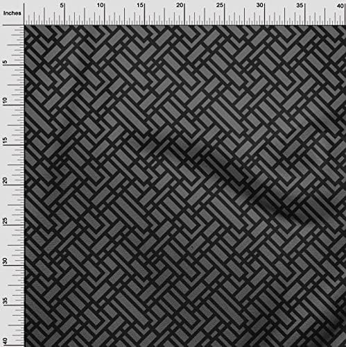 oneOone mătase Tabby Negru Tesatura geometrice DIY îmbrăcăminte matlasare Tesatura imprimare tesatura de curte 42 Inch Wide-6794