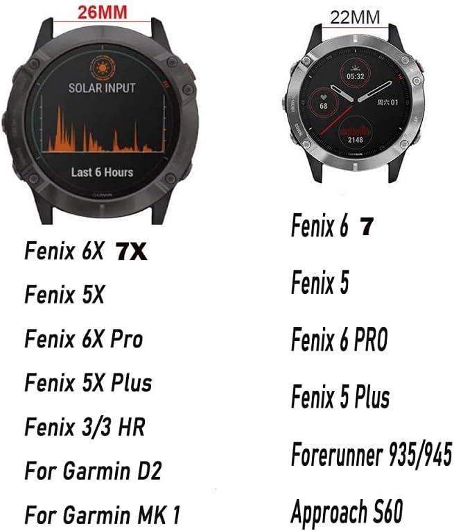DJDLFA NOU 22/26mm curea pentru Garmin Fenix ​​7 7x 6 6x Pro 5 5x Plus 3hr Smart Watch Piele + Silicon Fast Easyfit Brățară de mână