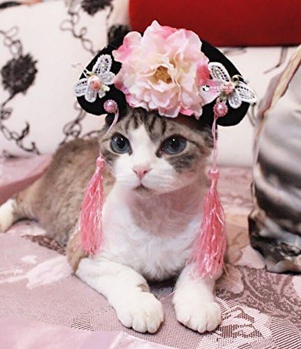 Visky handmade Pet Pati Funny Style Patine Cat Cat Halloween Pet Hat Classics Colecția Pet Costum-Pink-S