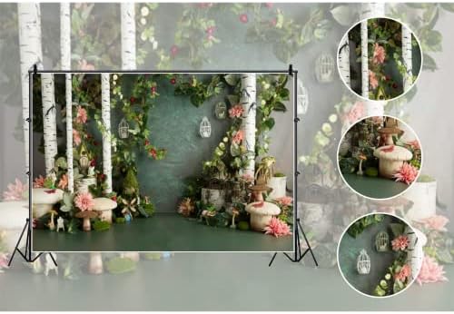 Fundaluri rustice de casă cu flori pentru fotografie 5x3ft Decor de grădină de primăvară frunze verzi fundal de nuntă decor