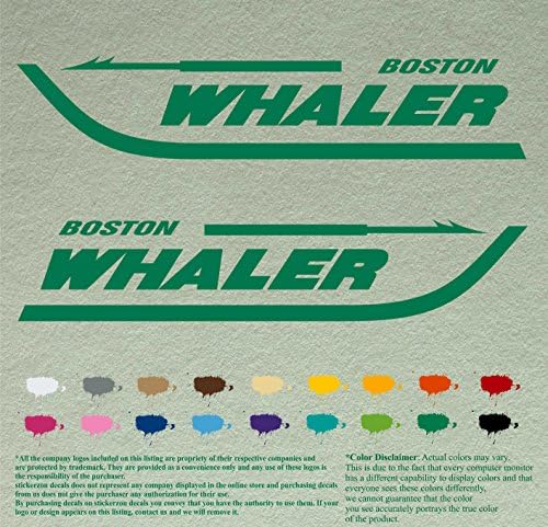 Pereche de Boston Whaler compatibil înlocuire decalcomanii vinil autocolante barca Outboard Motor Set de 2