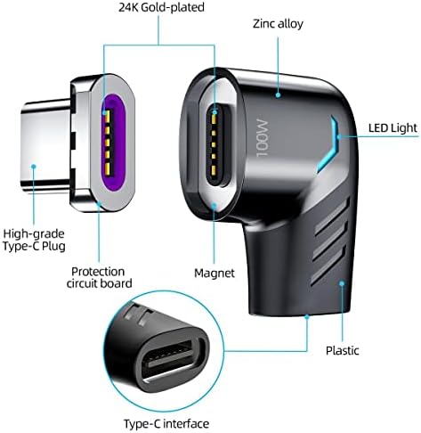 Adaptor Boxwave pentru Motorola Edge 30 Ultra - Adaptor unghi PD Magnetosnap PD, Magnetic PD unghiul de încărcare a unghiului