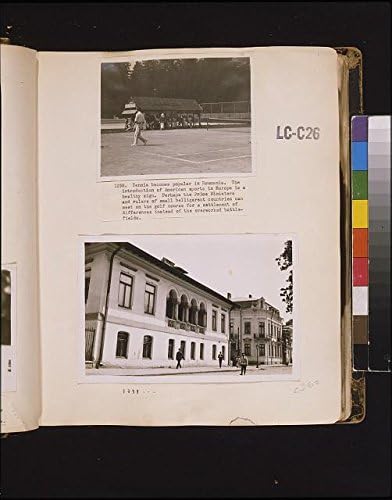 ISTORICEFINDINGS Foto: Frank G. Carpenter, Court de tenis, România, clădire neidentificată, 1923, Călătorii