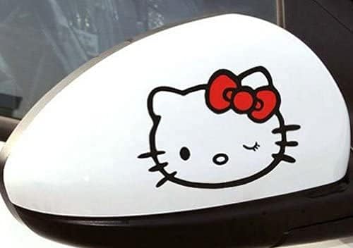2pcs auto autocolante de decor pentru vehicule Hello Hello Kitty
