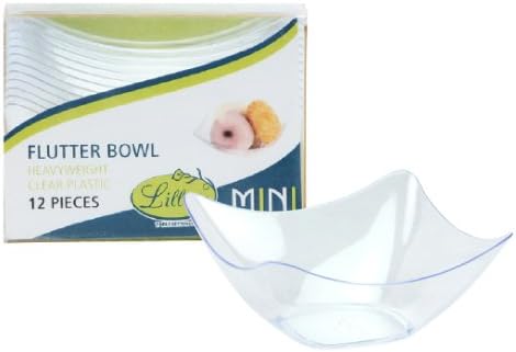 Lillian TableSettings Mini Flutter Bowl-3 oz | Clar | Pachet de 12 servere din plastic