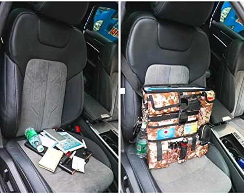 Organizator de scaune din față auto cu laptop dedicat și securizat și depozitare tablete, rezistent la apă, proiectat cu grijă cu 25 de compartimente. Cu adevărat biroul tău la îndemâna brațului.